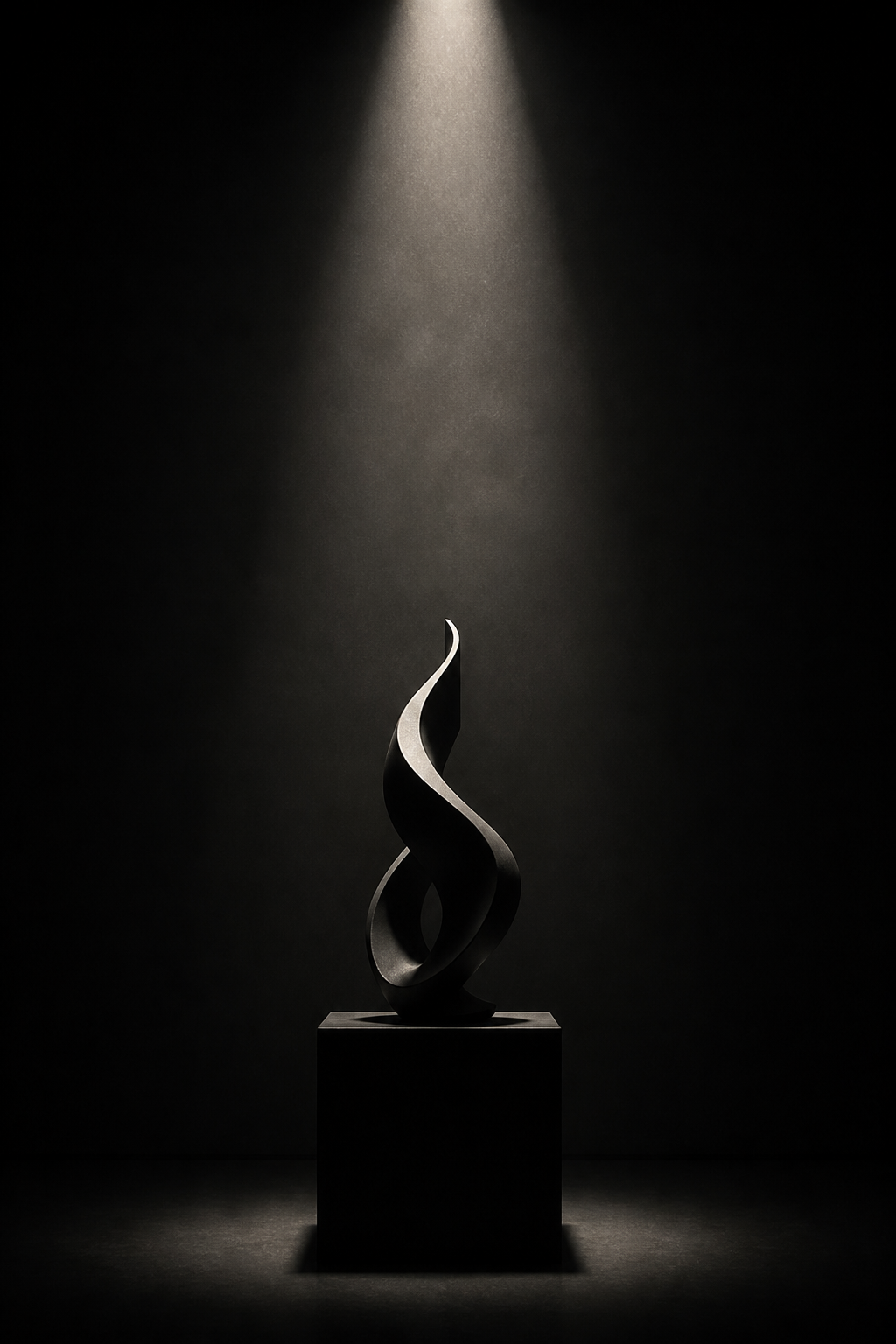 Noira Gallery — dark gallery interior with single spotlight